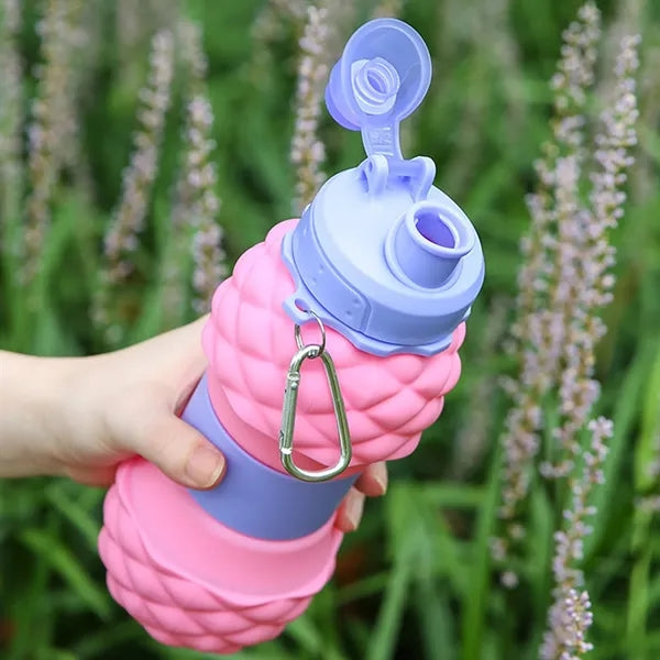 Pineapple silicone folding water cup