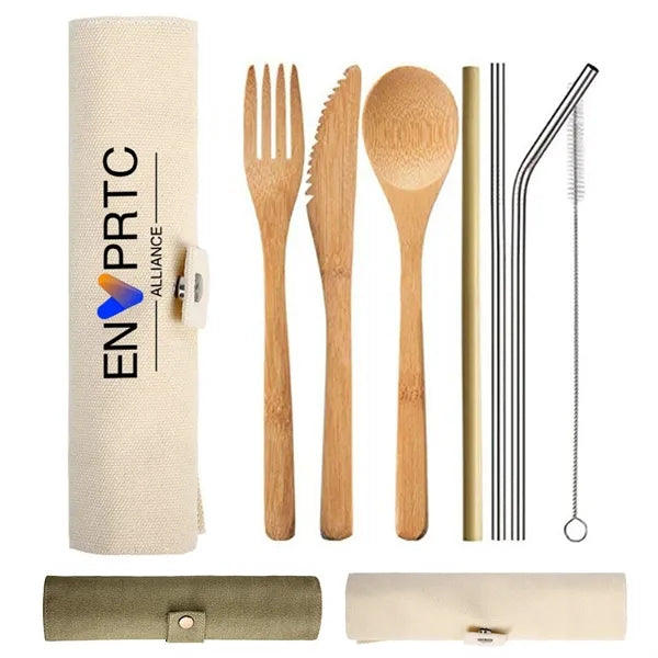 Bamboo Fork Spoon Knife 7 Pcs Set