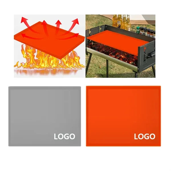 17" Thin Non-Stick Silicone BBQ Grill Mat Baking Tray