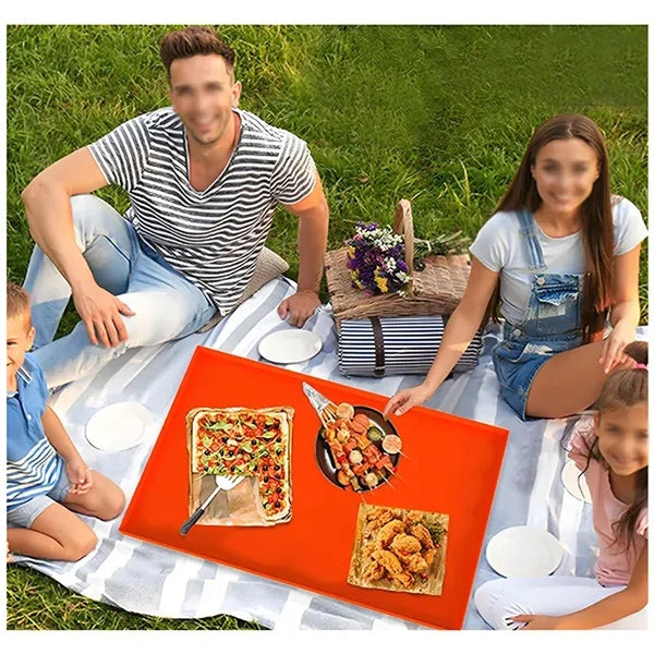 17" Thin Non-Stick Silicone BBQ Grill Mat Baking Tray