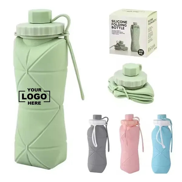 20 oz Silicone Collapsible Water Bottle