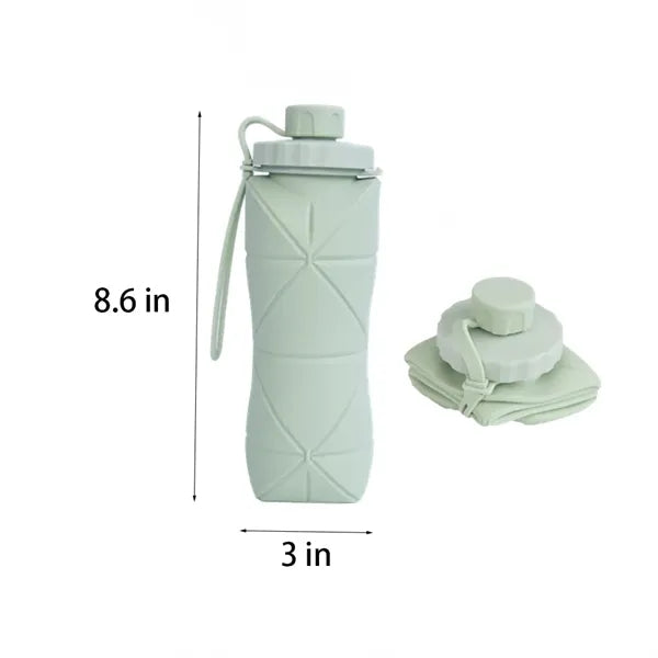 20 oz Silicone Collapsible Water Bottle