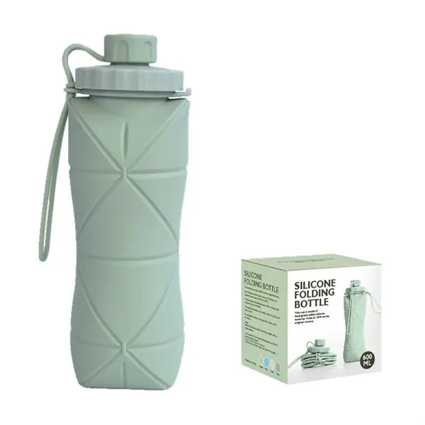 20 oz Silicone Collapsible Water Bottle