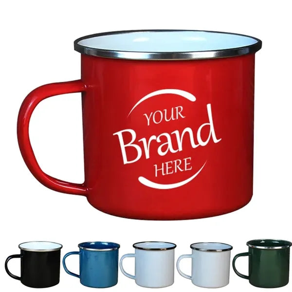 Silver Rim Enamel Mug