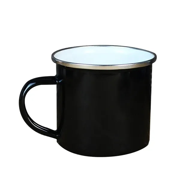 Silver Rim Enamel Mug