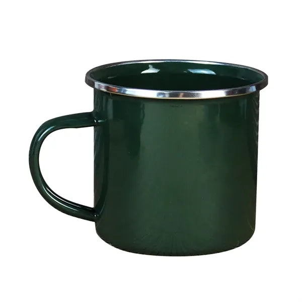 Silver Rim Enamel Mug