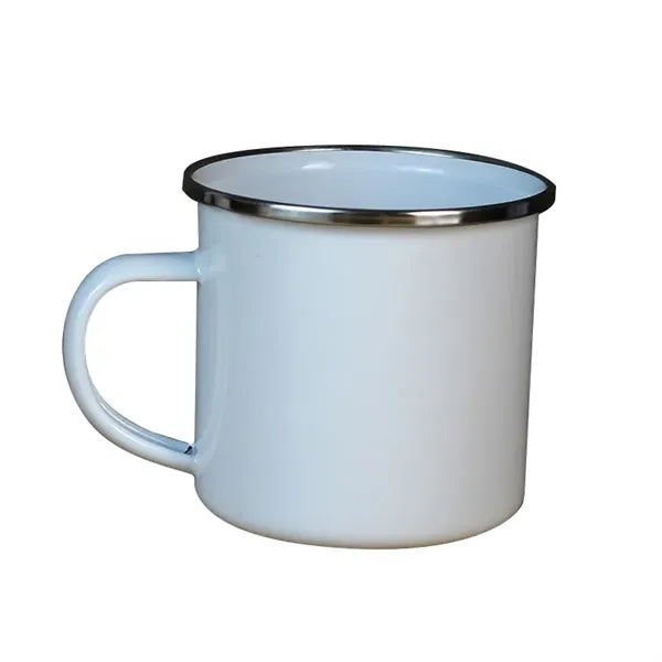 Silver Rim Enamel Mug