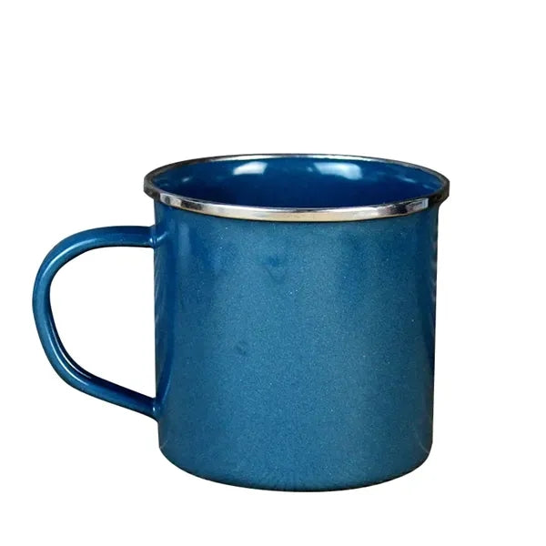 Silver Rim Enamel Mug