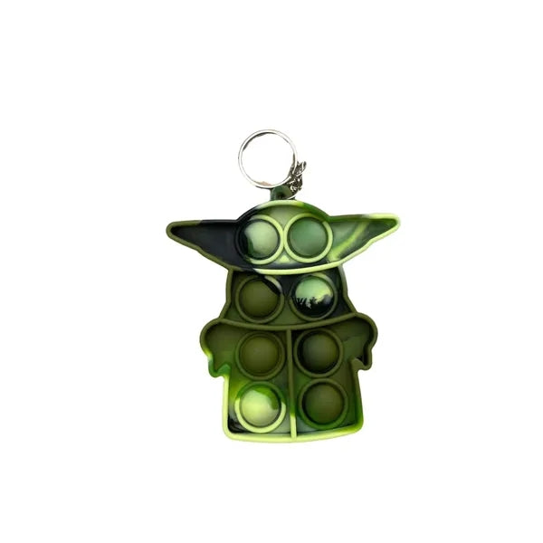 Bat Shaped Silicone Push Pop Bubble Fidget Toy Keychain