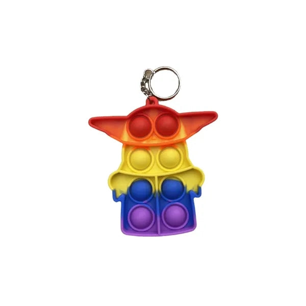 Bat Shaped Silicone Push Pop Bubble Fidget Toy Keychain