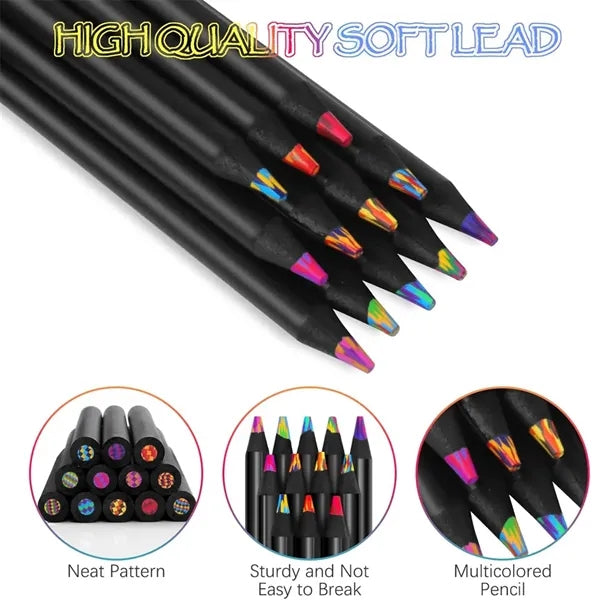 12-Color Rainbow Pencils Set