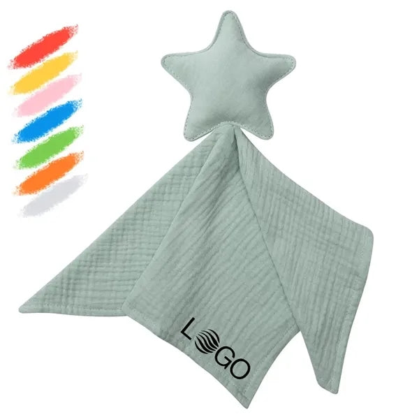 Muslin Cotton Star Baby Security Blanket