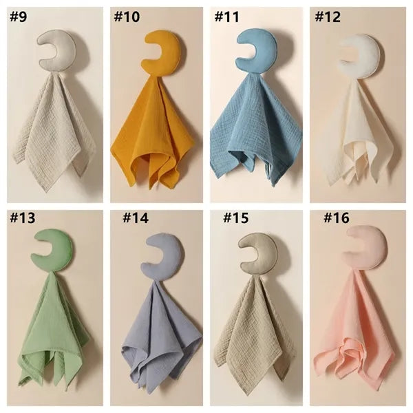 Muslin Cotton Star Baby Security Blanket
