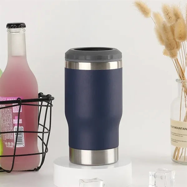 14oz 4-in-1 Stainless Steel Can Holder With 2 Lids