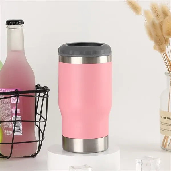 14oz 4-in-1 Stainless Steel Can Holder With 2 Lids