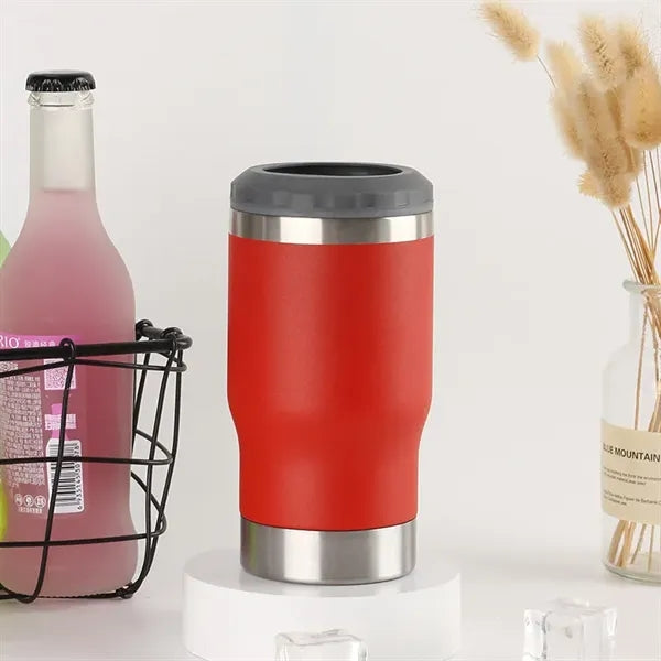 14oz 4-in-1 Stainless Steel Can Holder With 2 Lids