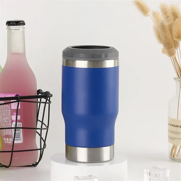 14oz 4-in-1 Stainless Steel Can Holder With 2 Lids