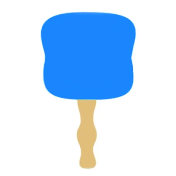 Full Color Paper Fan With Wooden Handle