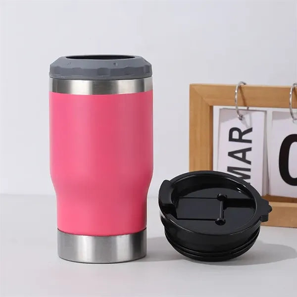 14oz 4-in-1 Stainless Steel Can Holder With 2 Lids