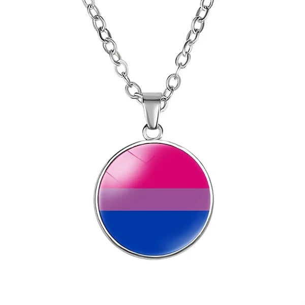 Rainbow Glass Pride Necklace