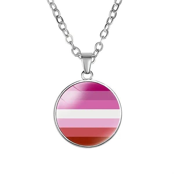 Rainbow Glass Pride Necklace