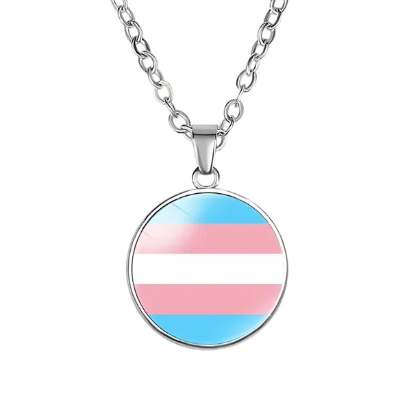 Rainbow Glass Pride Necklace