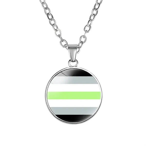 Rainbow Glass Pride Necklace