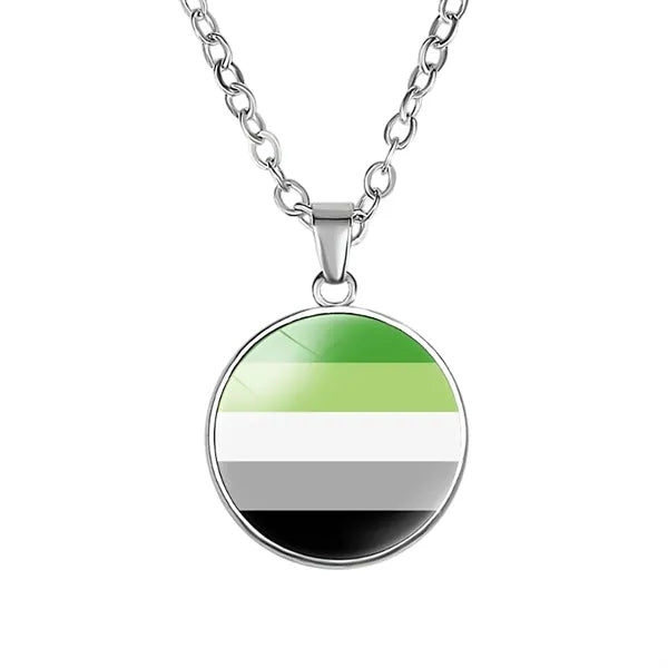 Rainbow Glass Pride Necklace
