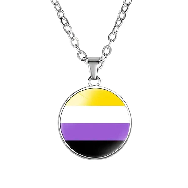 Rainbow Glass Pride Necklace