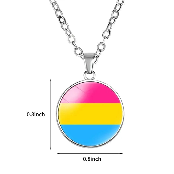 Rainbow Glass Pride Necklace