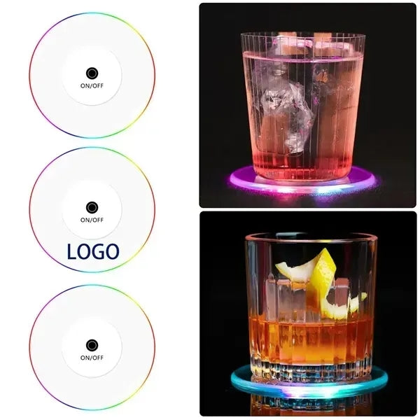 LED Light-Up Coaster for Drinks Liquor Bottle