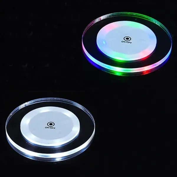 LED Light-Up Coaster for Drinks Liquor Bottle