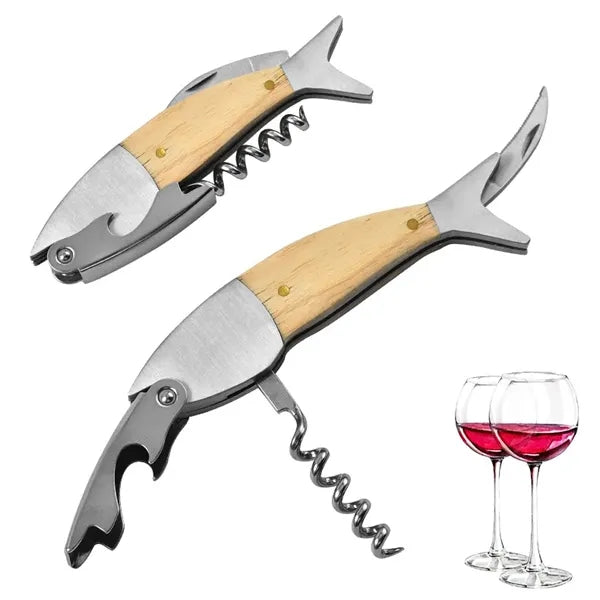 Multifunction Fish Shaped Corkscrew Wine Beer Opener