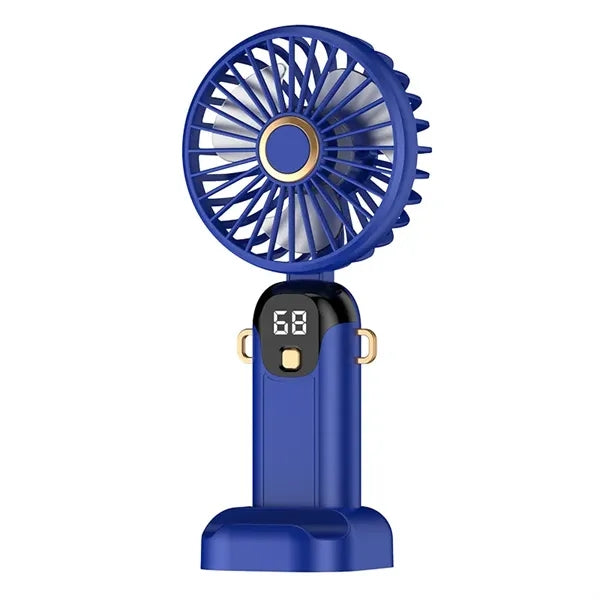 Mini Rechargeable Portable LED Digital Display Handheld Fan