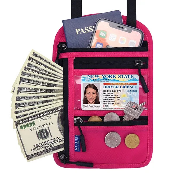 RFID Blocking Neck Wallet