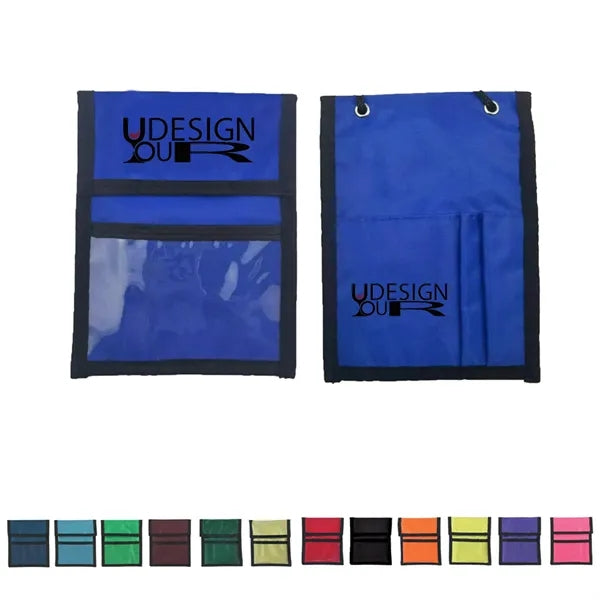 Folded Badge Holder with Pen Pouch