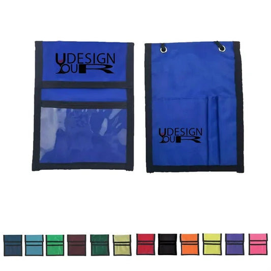 Folded Badge Holder with Pen Pouch
