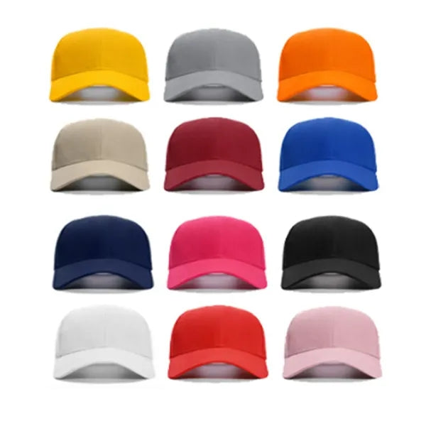 Embroidered 6 Panel Baseball Cap Customizable