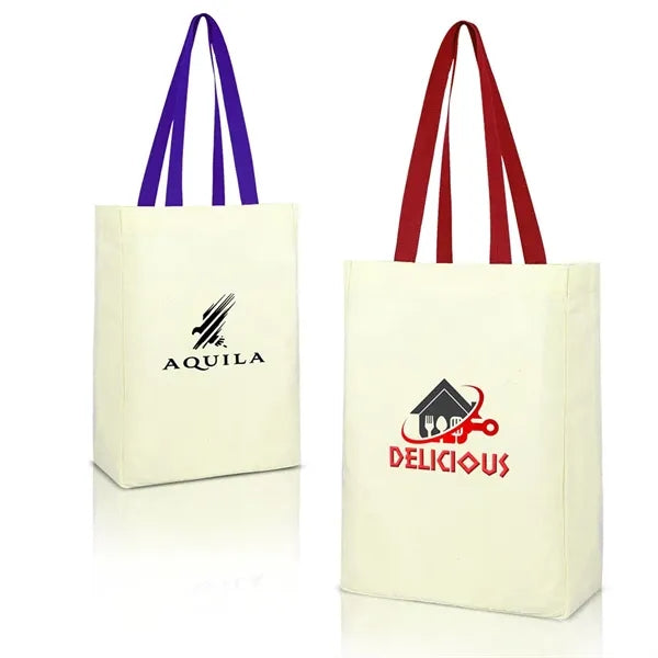 Cotton Grocery Tote (10" X 14" X 5")