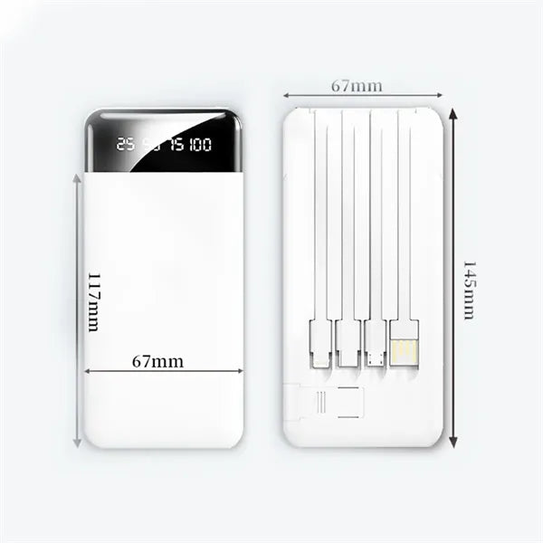 Protable Charger Power Bank W/ Multiple Charging Cables