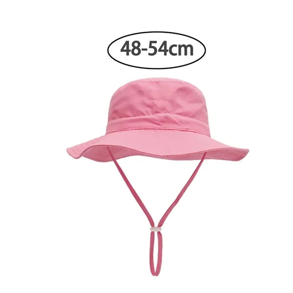 Kids Outdoor Sun Bucket Hat with Adjustable Chin Strap