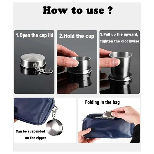 8oz Portable Stainless Steel Cup