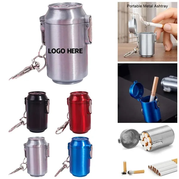 Portable Mini Coke Can Ashtray Keychain