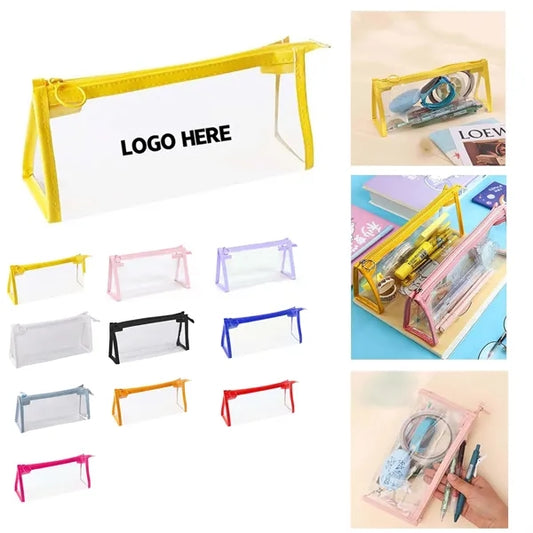 Transparent PVC Triangle Pencil Case