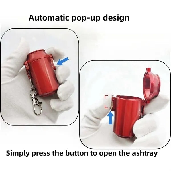 Portable Mini Coke Can Ashtray Keychain