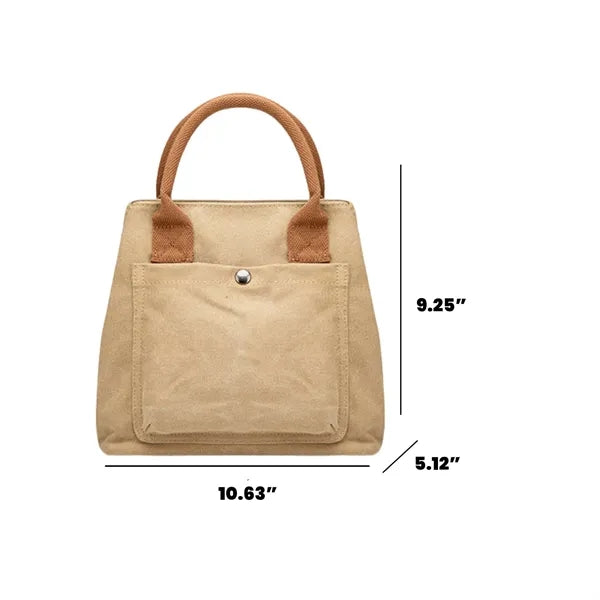 Full Color Stylish Canvas Tote Women's Cotton Handbag