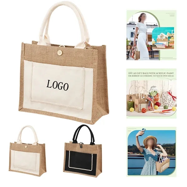 Eco-Friendly Burlap Hand-Held Cotton Laminate Bag