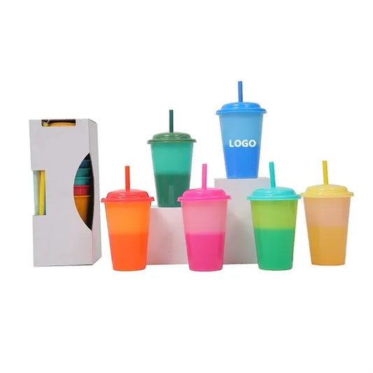 12oz Color-Changing Straw Cup