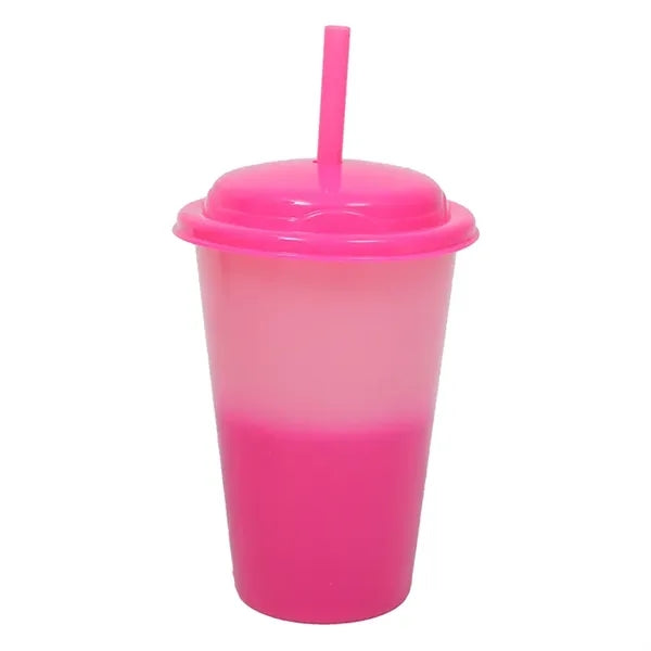 12oz Color-Changing Straw Cup