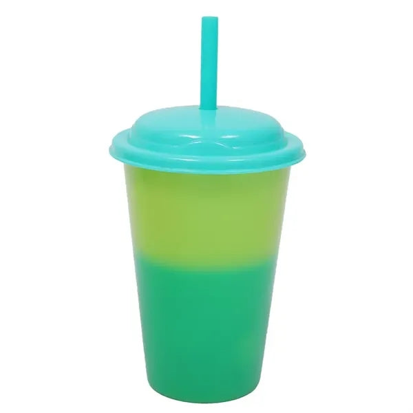 12oz Color-Changing Straw Cup